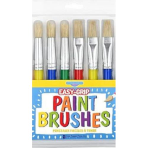 Easy-Grip Paint Brushes - Set of 8 Chunky Brushes for Little Hands