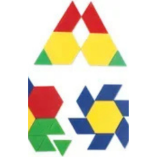 Pattern Blocks (.5 cm) - Plastic Mini-Set (100)
