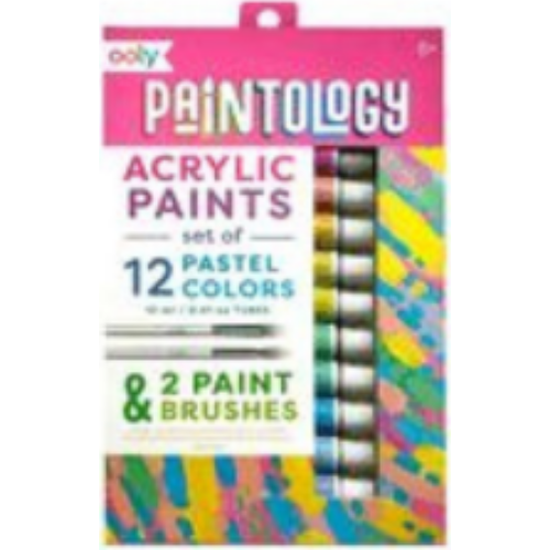 Paintology Acrylic Paints + 2 Brushes - Pastel Colors (14 PC Set) Paintology Acrylic Paints + 2 Brushes - Pastel Colors (14 PC Set)