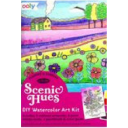 Scenic Hues D.I.Y. Watercolor Art Kit - Flowers & Gardens (17 PC Set)