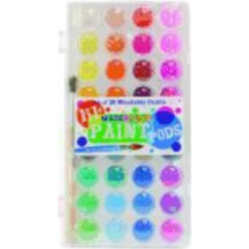 Lil Watercolor Paint Pods & Brush - 37 PC Set