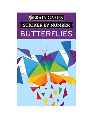 Brain Games - Sticker by Number: Butterflies