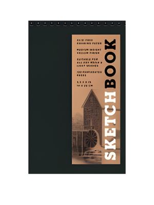 Sketchbook 5.5 X 8 FlipTop Landscape Black Spiral Hardcover Mixed Media Sketchbook for Drawing