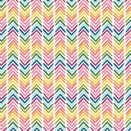 Cardstock 12"X12" - Rainbow Chevron