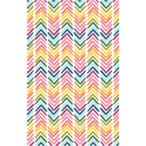 Cardstock 12"X12" - Rainbow Chevron