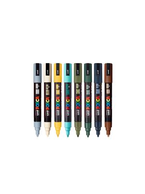 Medium Bullet Tip Paint Marker 8/Pkg - Earth Tones