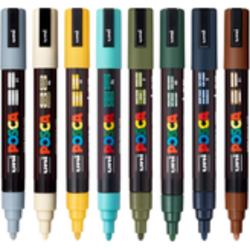 Medium Bullet Tip Paint Marker 8/Pkg - Earth Tones