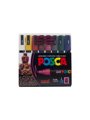 Paint Marker Medium Bullet Tip 8/Pkg - Dark
