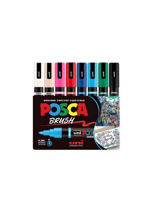 Paint Marker Brush Tip 8/Pkg - Assorted Colors