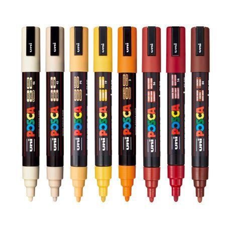 Medium Bullet Tip Paint Marker 8/Pkg - Warm Tones