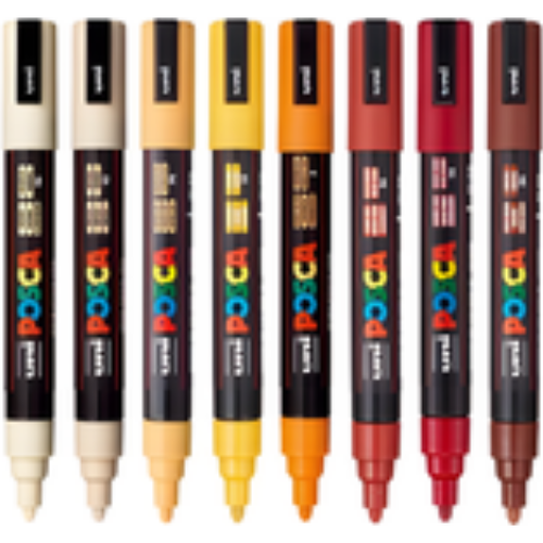 Medium Bullet Tip Paint Marker 8/Pkg - Warm Tones