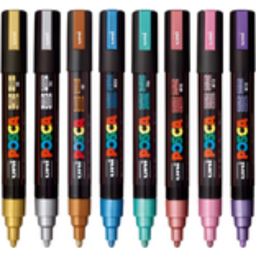 Medium Bullet Tip Paint Marker 8/Pkg - Metallic Colors Medium Bullet Tip Paint Marker 8/Pkg - Metallic Colors