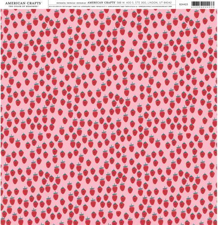 Cardstock 12"X12" - Strawberry