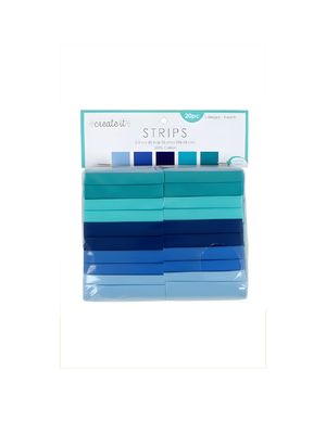 Fabric Assortment 2.5"X42" 20Pkg - Shades of Blue