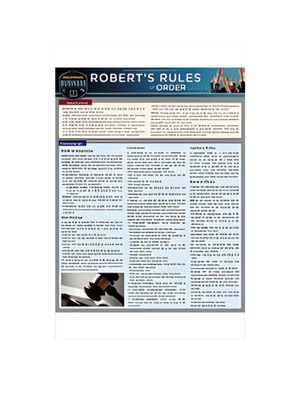 Robert's Rules of Order: Quickstudy Laminated Reference Guide
