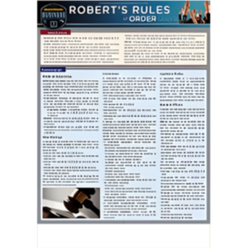 Robert's Rules of Order: Quickstudy Laminated Reference Guide Robert's Rules of Order: Quickstudy Laminated Reference Guide