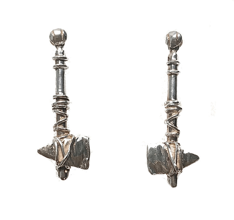 Silver Tomahawk Earrings