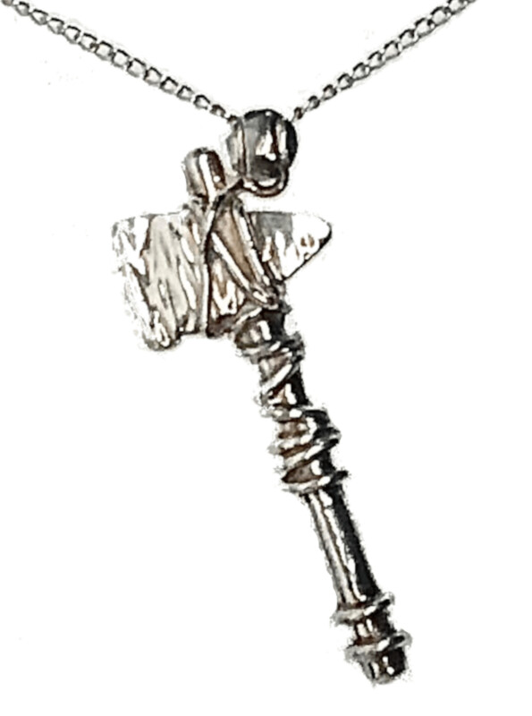 Silver Tomahawk Pendant Necklace