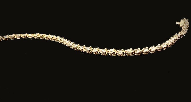 3.5 carat Diamond Tennis Bracelet 14k Yellow Gold