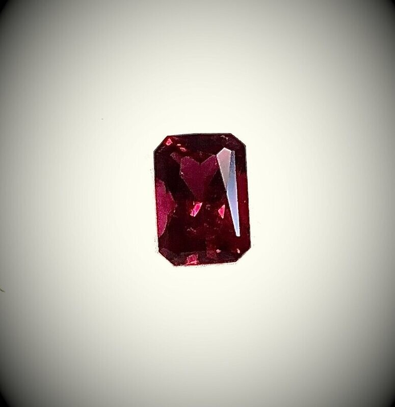 Rubellite Emerald Cut