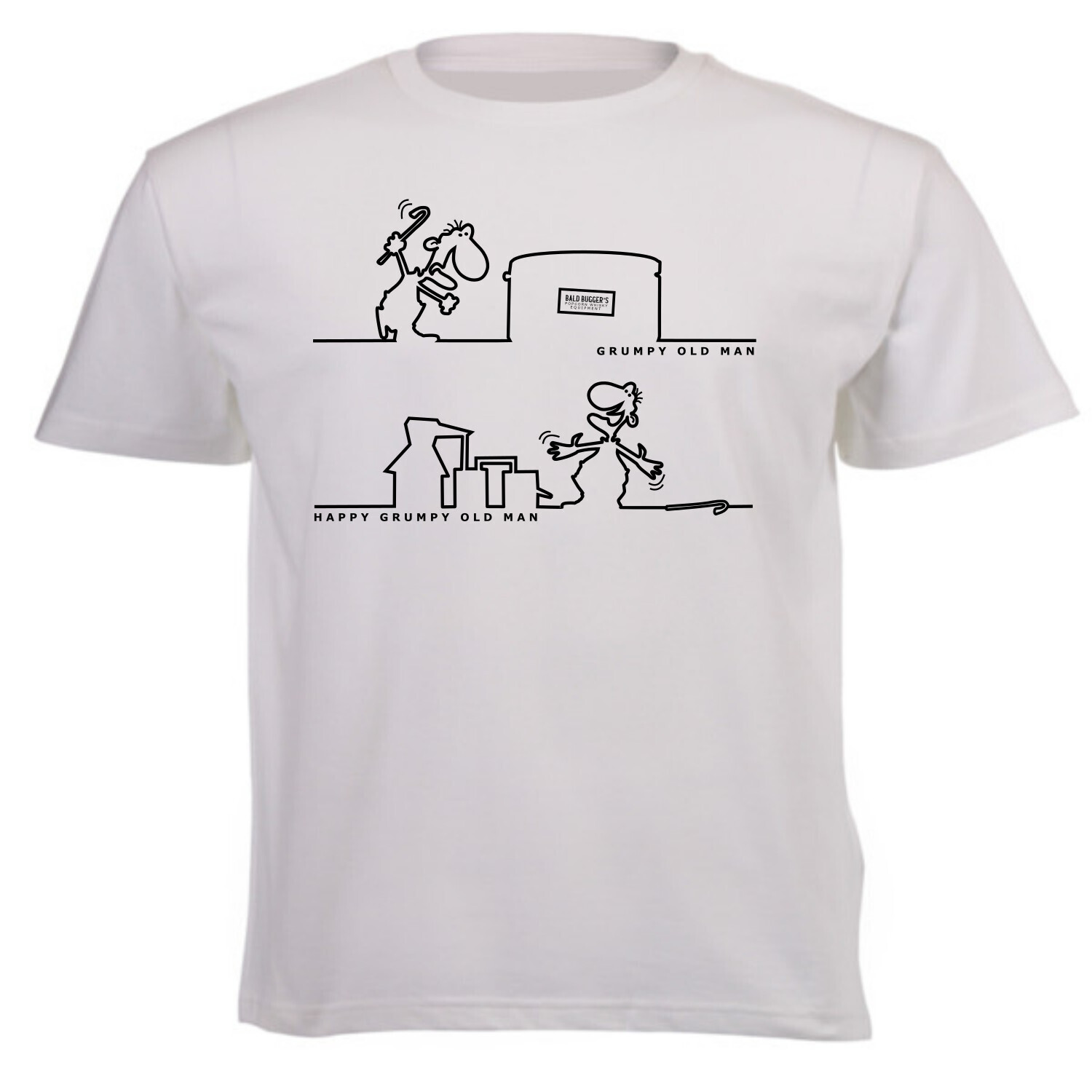 GRUMPY OLD MAN, Size: S, Colour: White