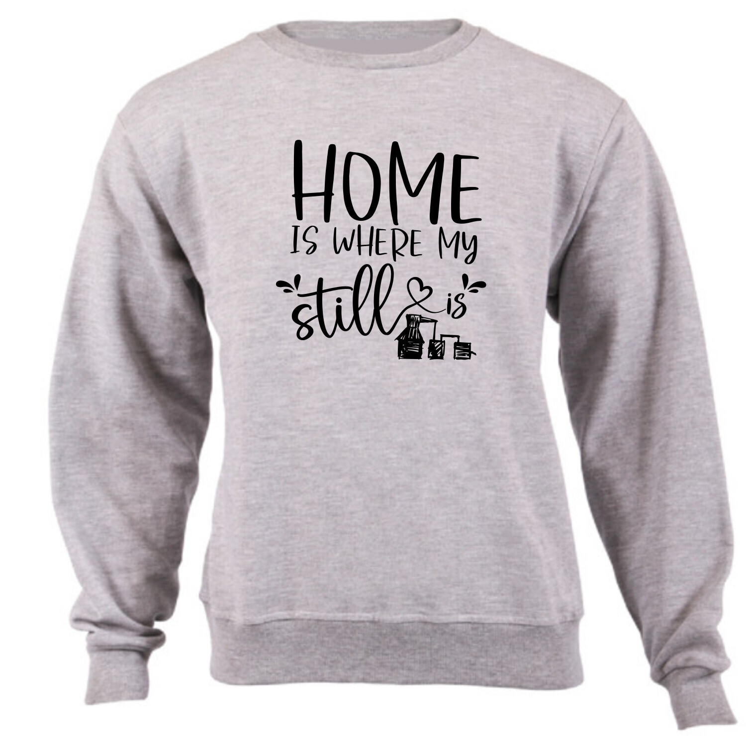HOME IS WHERE MY STILL IS, Size: L, Colour: Melange