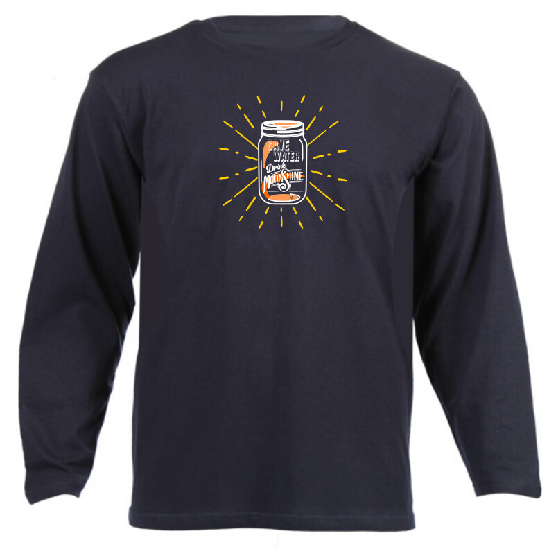SAVE WATER DRINK MOONSHINE, Size: S, Colour: Navy