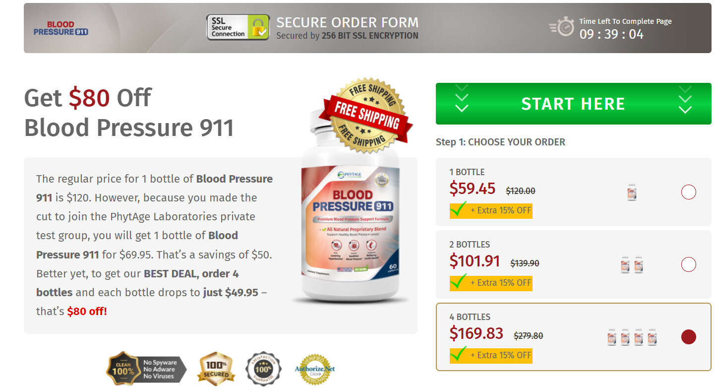 Blood Pressure 911 Reviews, Price For Sale In USA, CA, UK, AU & NZ