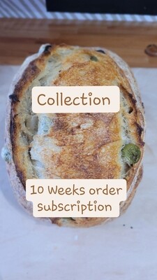 Collection - 10 Weeks order Subscription - Mix Olive Sourdough Loaf