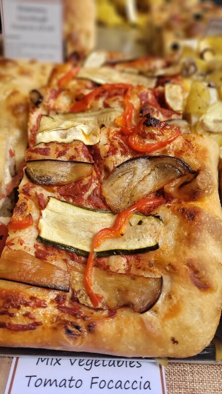 Mixed Vegetables Tomato Sourdough Focaccia
