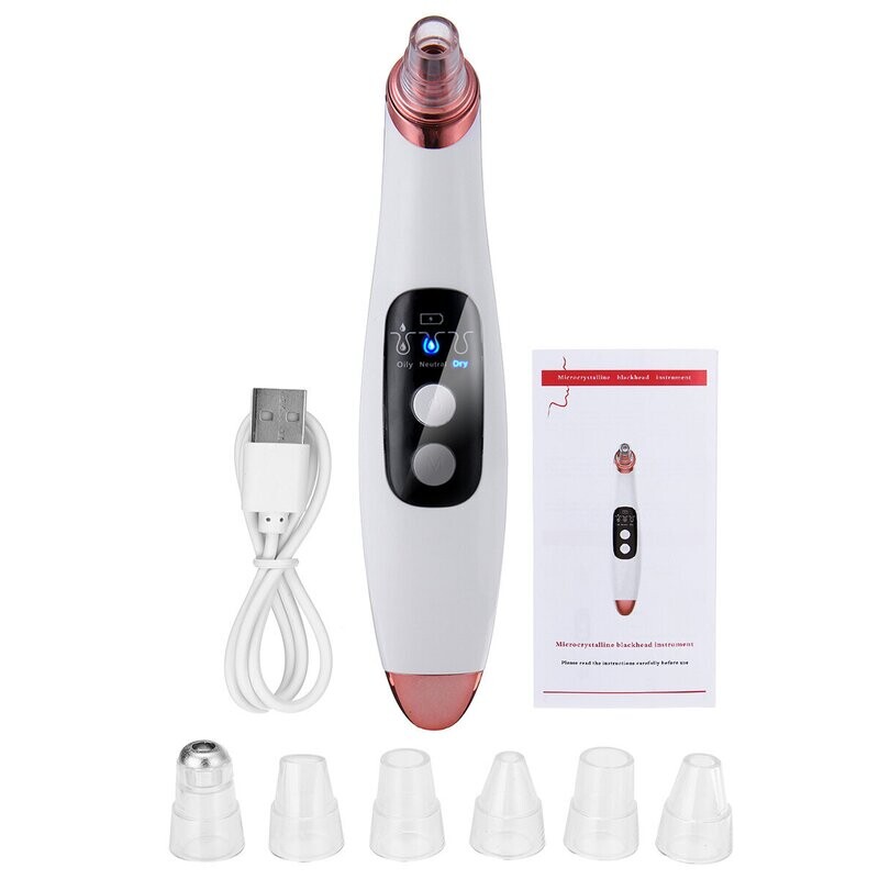Rechargeable Electric Blackhead Suction Pore Cleaner with LED Display