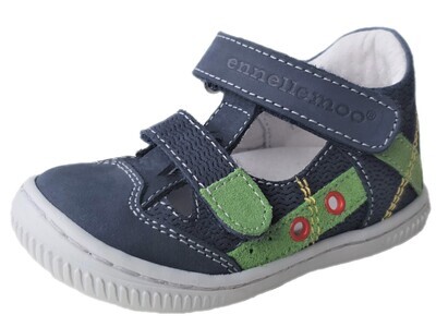 Kinderschuhe-ennellemoo® Jungen-Baby-Kinder-Halbsandale- Zehenschutz und Klettverschluss-Lauflernschuhe. Echt Leder-Schuhe.