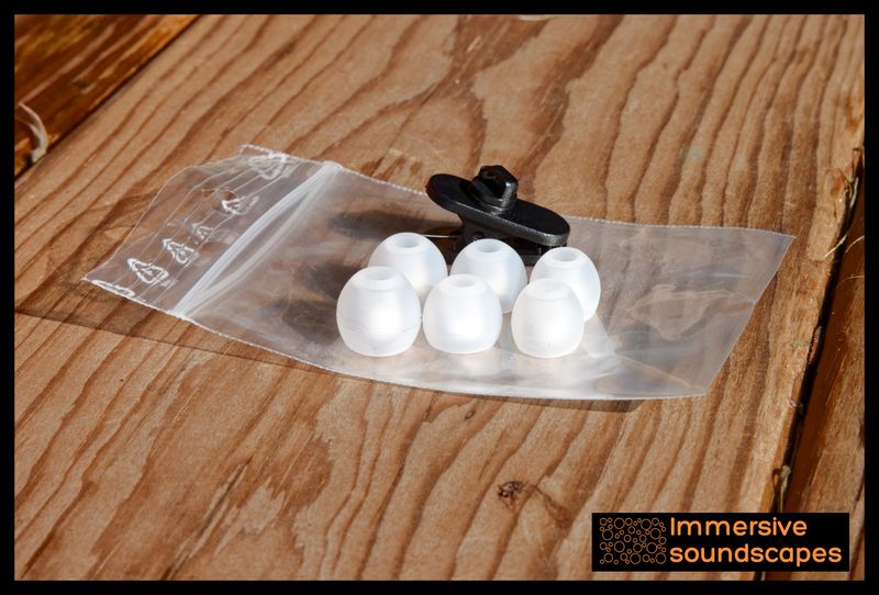Spare Earplugs set  - Binaural (2xS+ 2xM + 2xL) + 1 clip