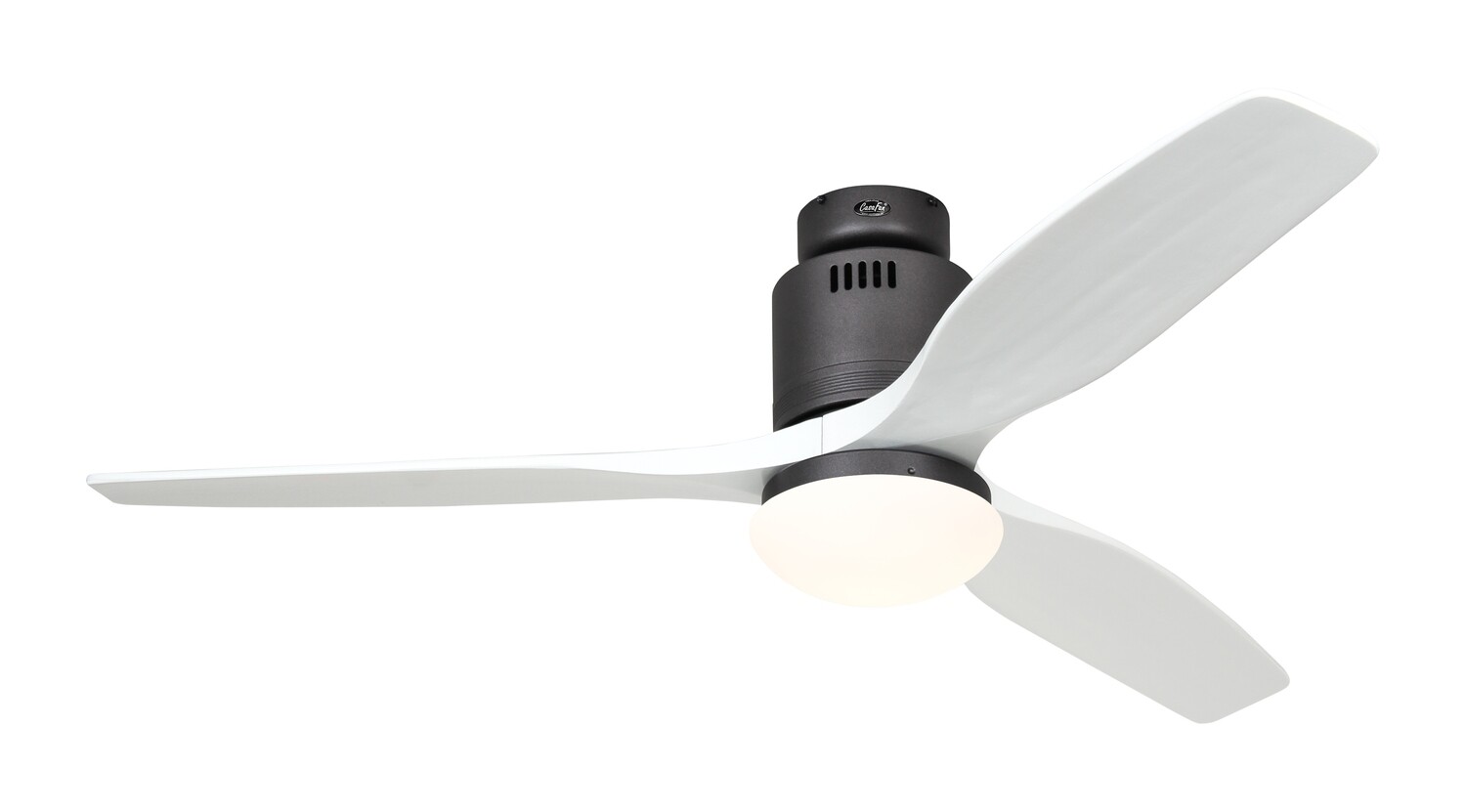 AERODYNAMIX ECO BG energy saving ceiling fan by CASAFAN Ø132 with light kit and remote control included - Basalt Grey /White