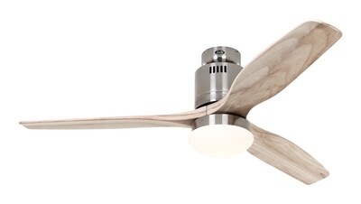 AERODYNAMIX ECO BN energy saving ceiling fan by CASAFAN Ø132  with light kit and remote control included - Brushed Chrome / Natural