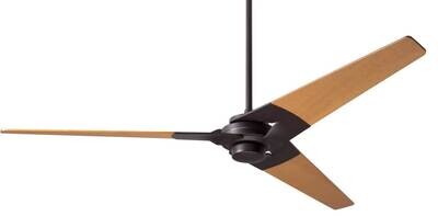 TORSION Ø132 or 157 Design ceiling fan dark bronze/maple with wall control included