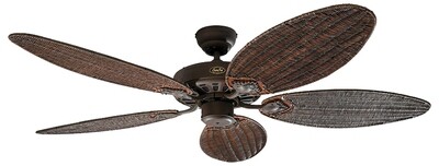 Classic Royal 132 BA wicker ceiling fan by CASAFAN Ø132cm with Pull Chain