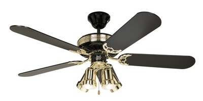 BLACK MAGIC ceiling fan with light by CASAFAN Ø132 with pull chain