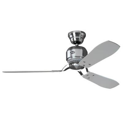 HUNTER INDUSTRIE II BRUSHED CHROME ceiling fan Ø132 with Wall control included