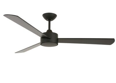 CLIMATE III Black ceiling fan Ø132 3 blades with remote control