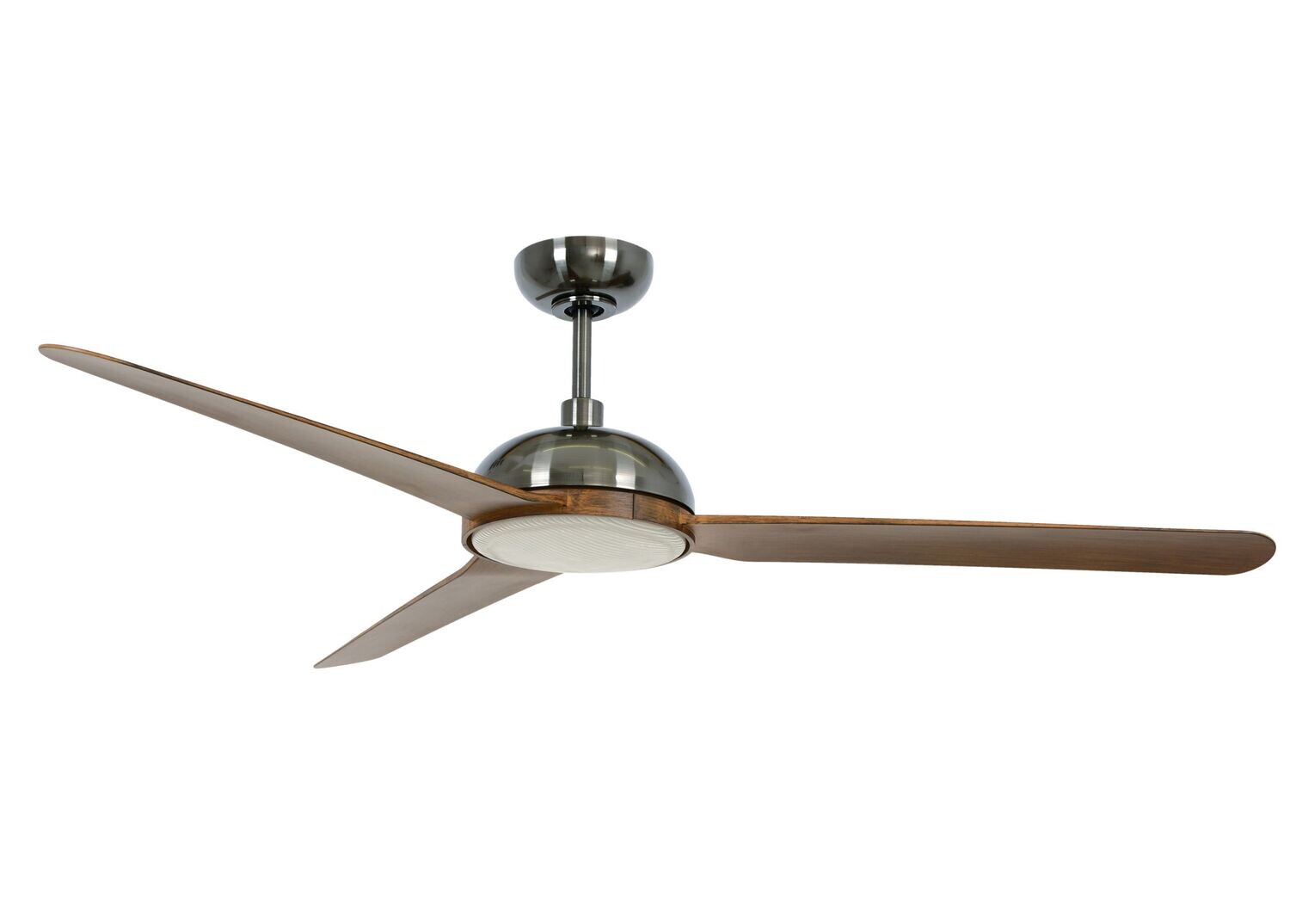 UNIONE Ø142cm Nickel/Koa ceiling fan with light integrated and remote control