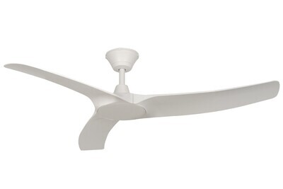 TEMPESTA White Ø132 IP65 outdoor ceiling fan by MYfancyFAN with remote control