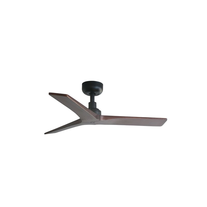 KLIM S Ø92cm Matt Black/Walnut Solid Wood ceiling fan with remote control