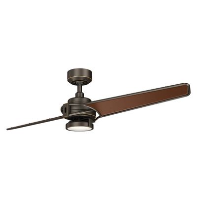 XETY Ø142cm Olde Bronze/Oil Brushed Bronze ceiling fan with light integrated and remote control