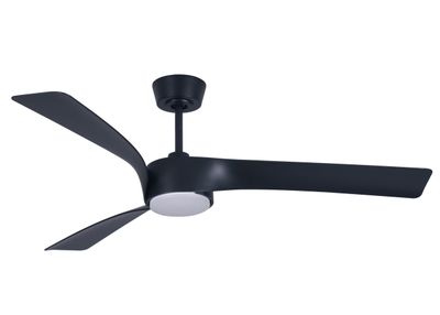 LINE Ø132cm Black ceiling fan with light integrated and remote control