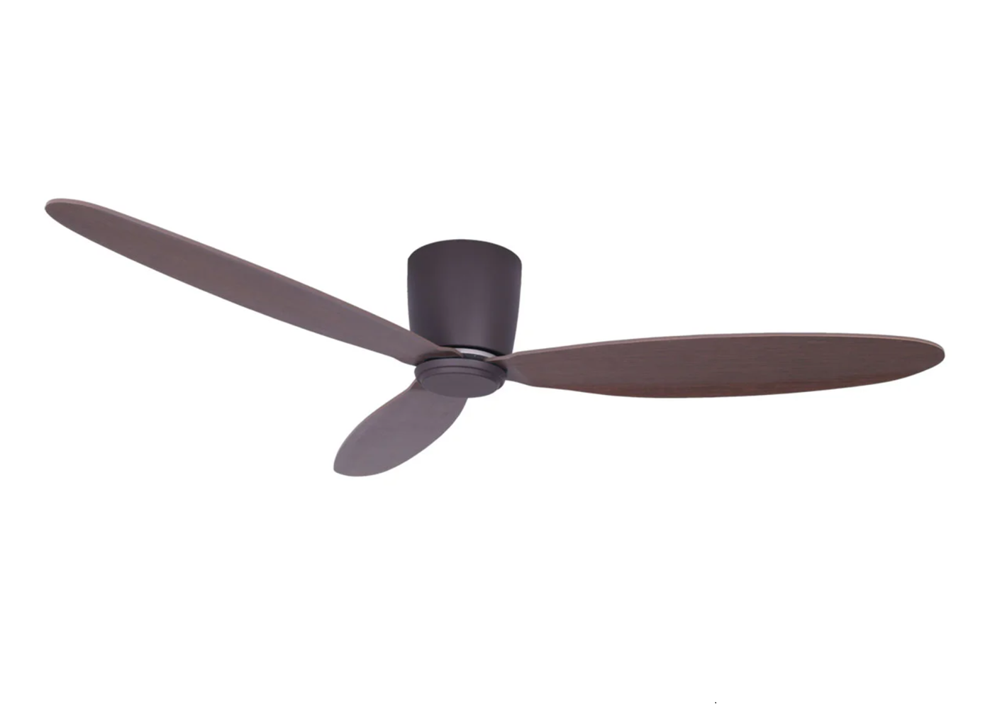 RADAR Ø132cm Oil Rubbed Bronze/Dark Oak flush ceiling fan with remote control