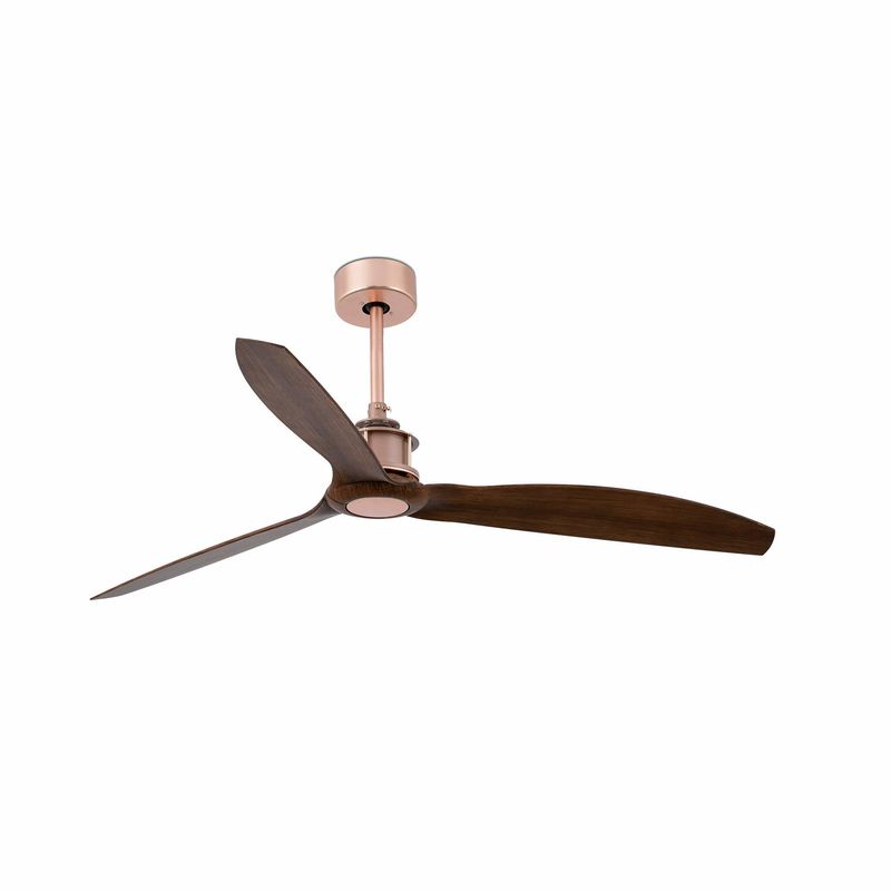 JUST FAN M Ø128cm Copper/Walnut ceiling fan with remote control