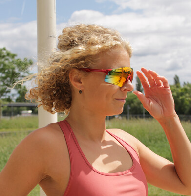 &quot;Rimless&quot; S2 Sportsonnenbrille RED