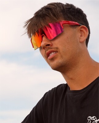 &quot;Frameless&quot; S1 Sportsonnenbrille RED