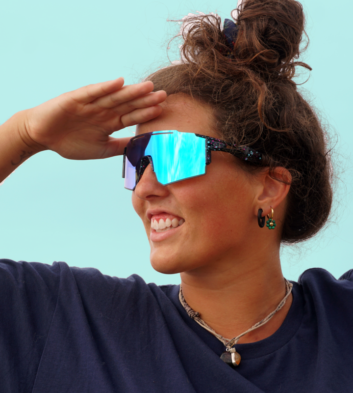 &quot;Frameless&quot; S1 Sportsonnenbrille BLACK